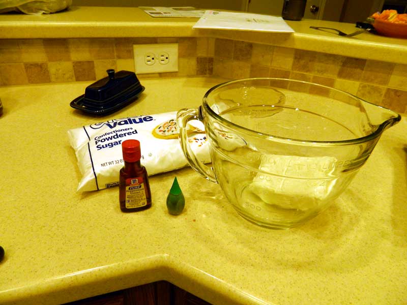 ingredients for cream cheese filling
