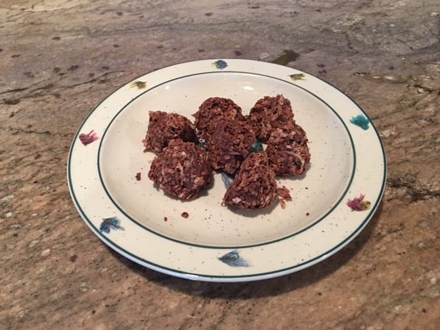 Finished Low Carb Chocolate Coconut Balls